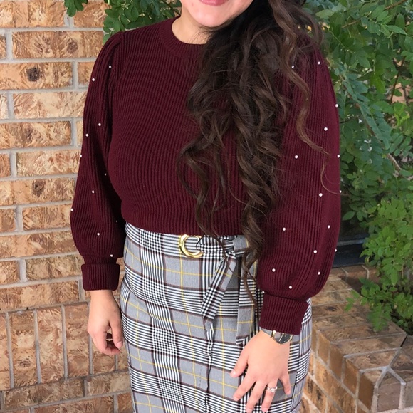 Ballon sleeve pearl pull over - Picture 7 of 7